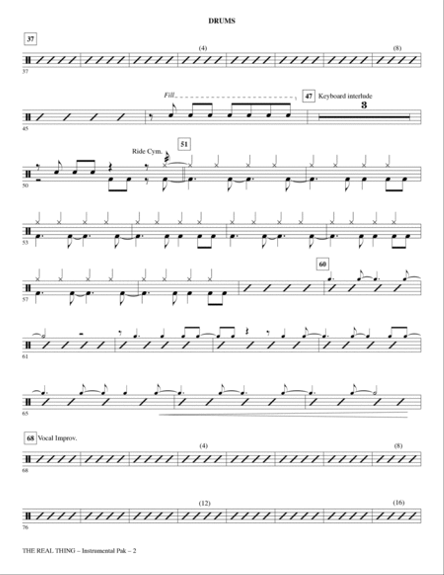 The Real Thing - Drums Choir scores gallery preview page 2