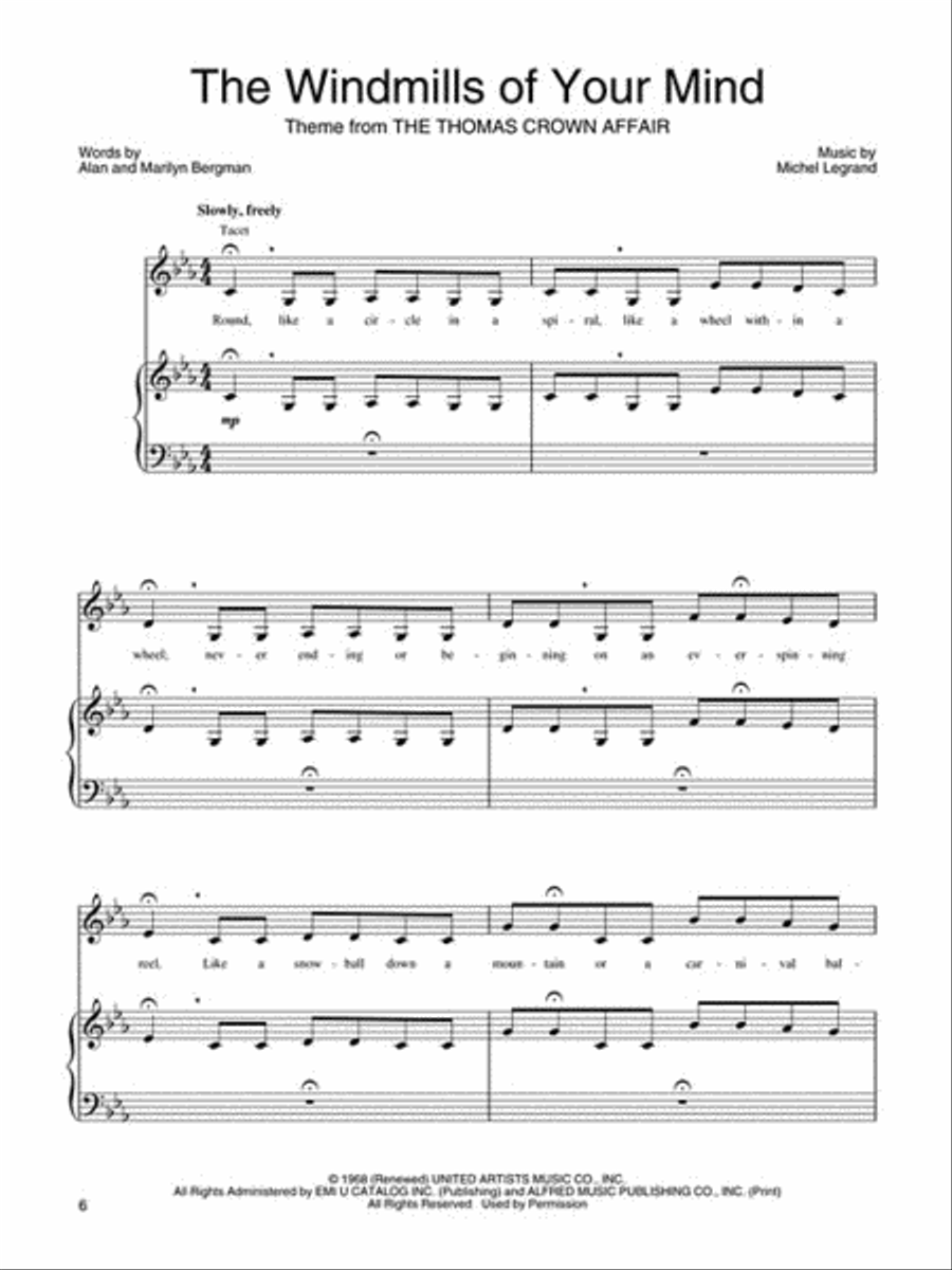 Barbra Streisand – What Matters Most Piano, Vocal, Guitar scores gallery preview page 3