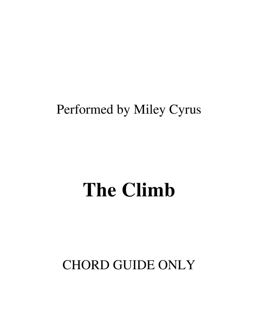 The Climb The Climb Piano scores gallery preview page 1