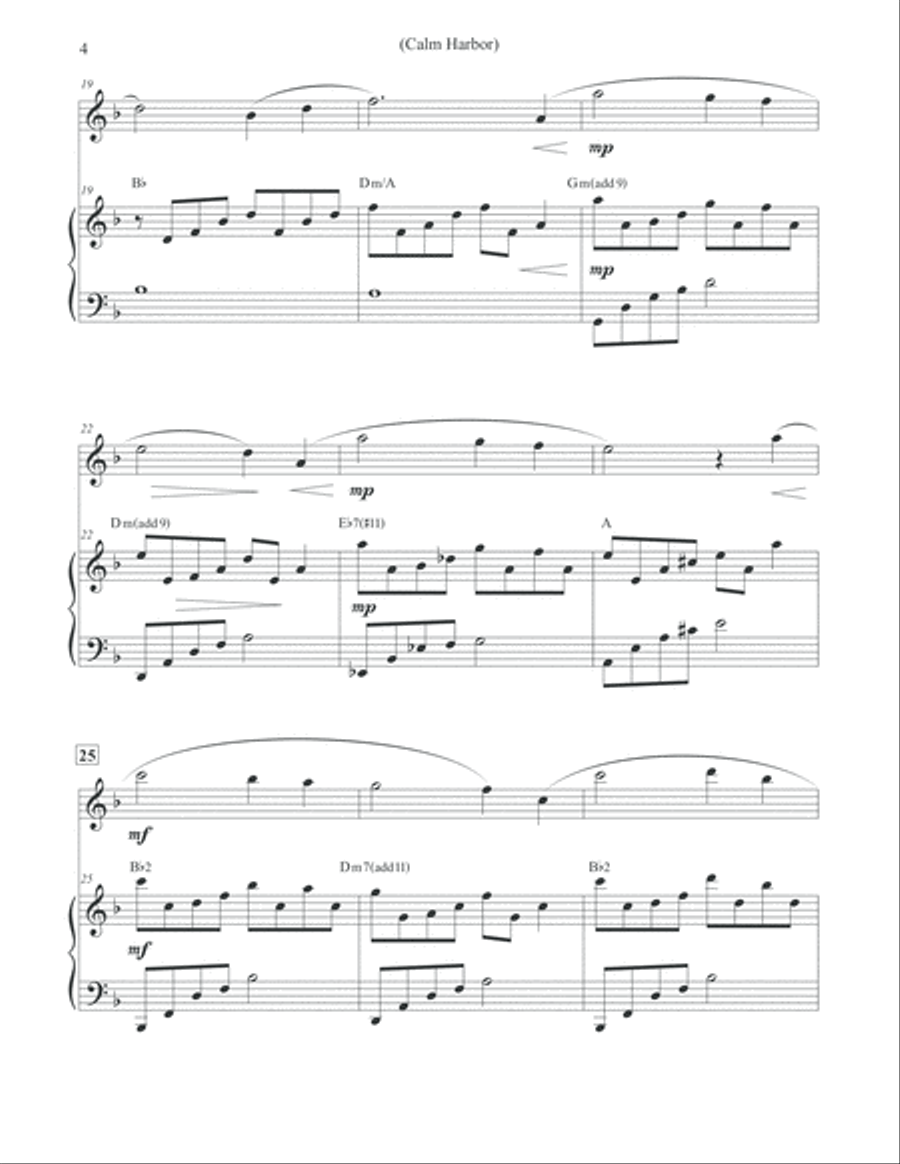 Calm Harbor - Flute & Piano Flute Solo scores gallery preview page 4