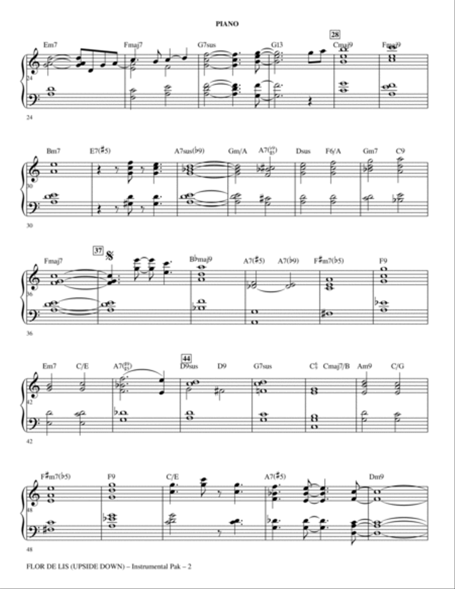 Flor De Lis (Upside Down) - Piano Choir scores gallery preview page 2