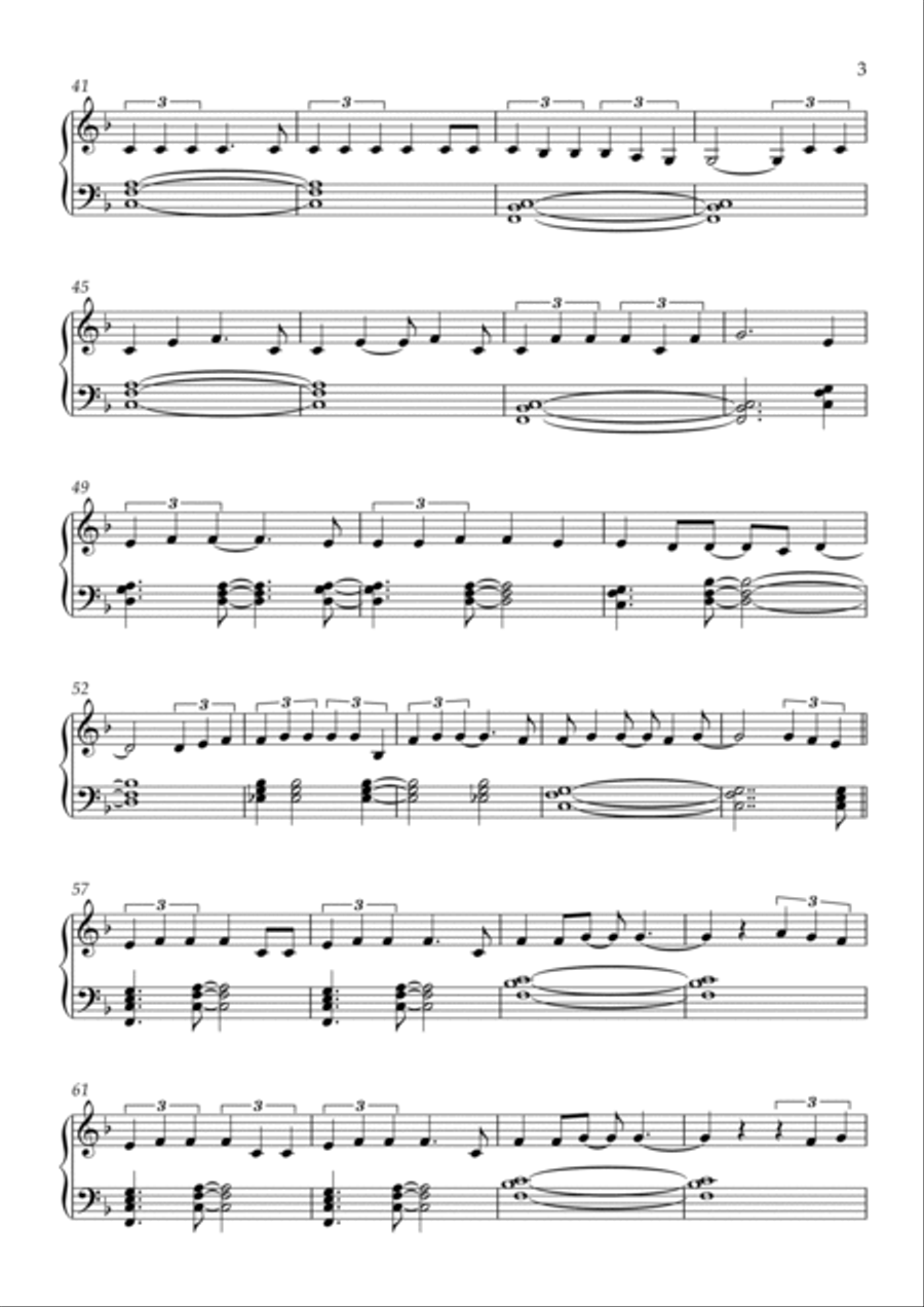 Don't Forget Me Easy Piano scores gallery preview page 3