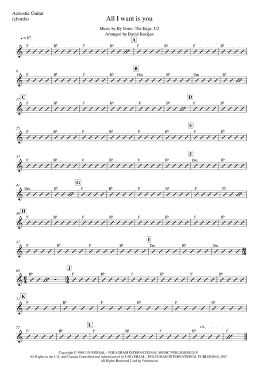All I Want Is You Soprano Saxophone scores gallery preview page 1