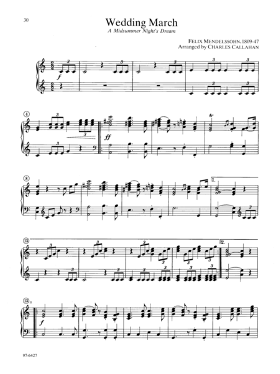 Wedding Music for Manuals Organ scores gallery preview page 13