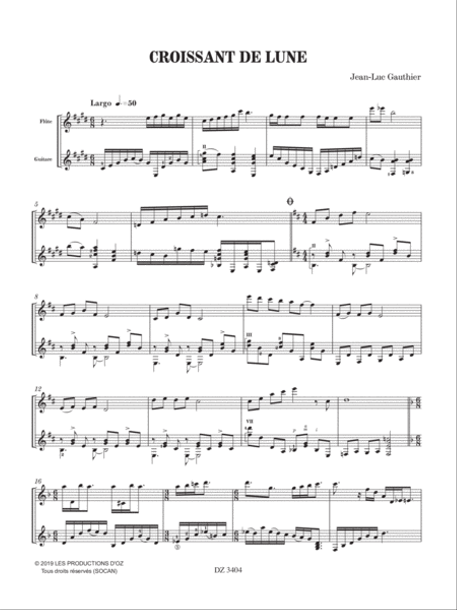 Croissant de lune Flute scores gallery preview page 3