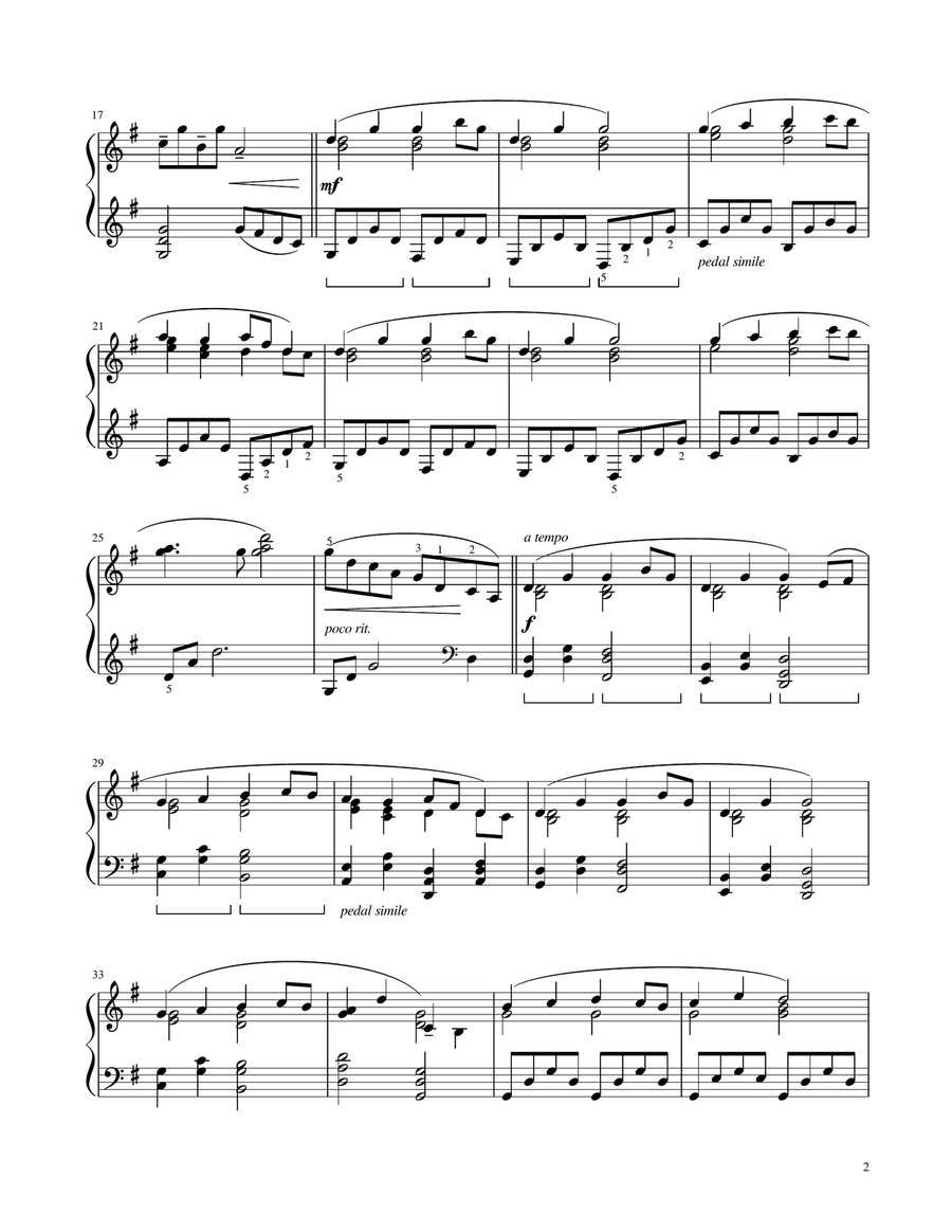 Five Christmas Piano Solos - Intermediate Level Piano Solo scores gallery preview page 5