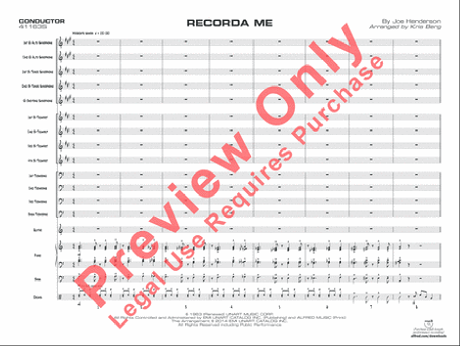 Recorda me Jazz Ensemble scores gallery preview page 2