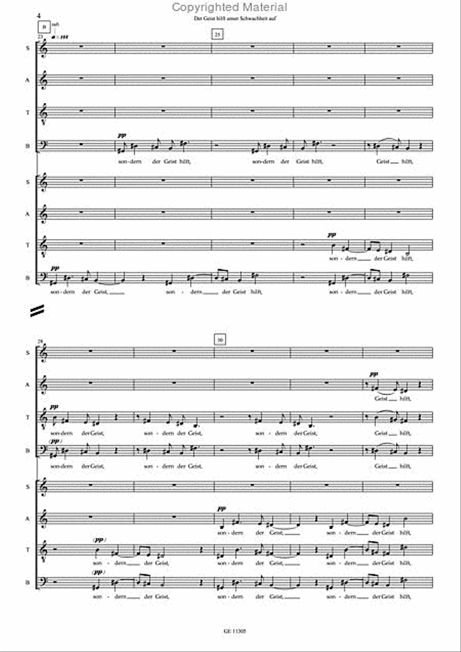 Der Geist hilft unser Schwachheit auf 4-Part scores gallery preview page 5