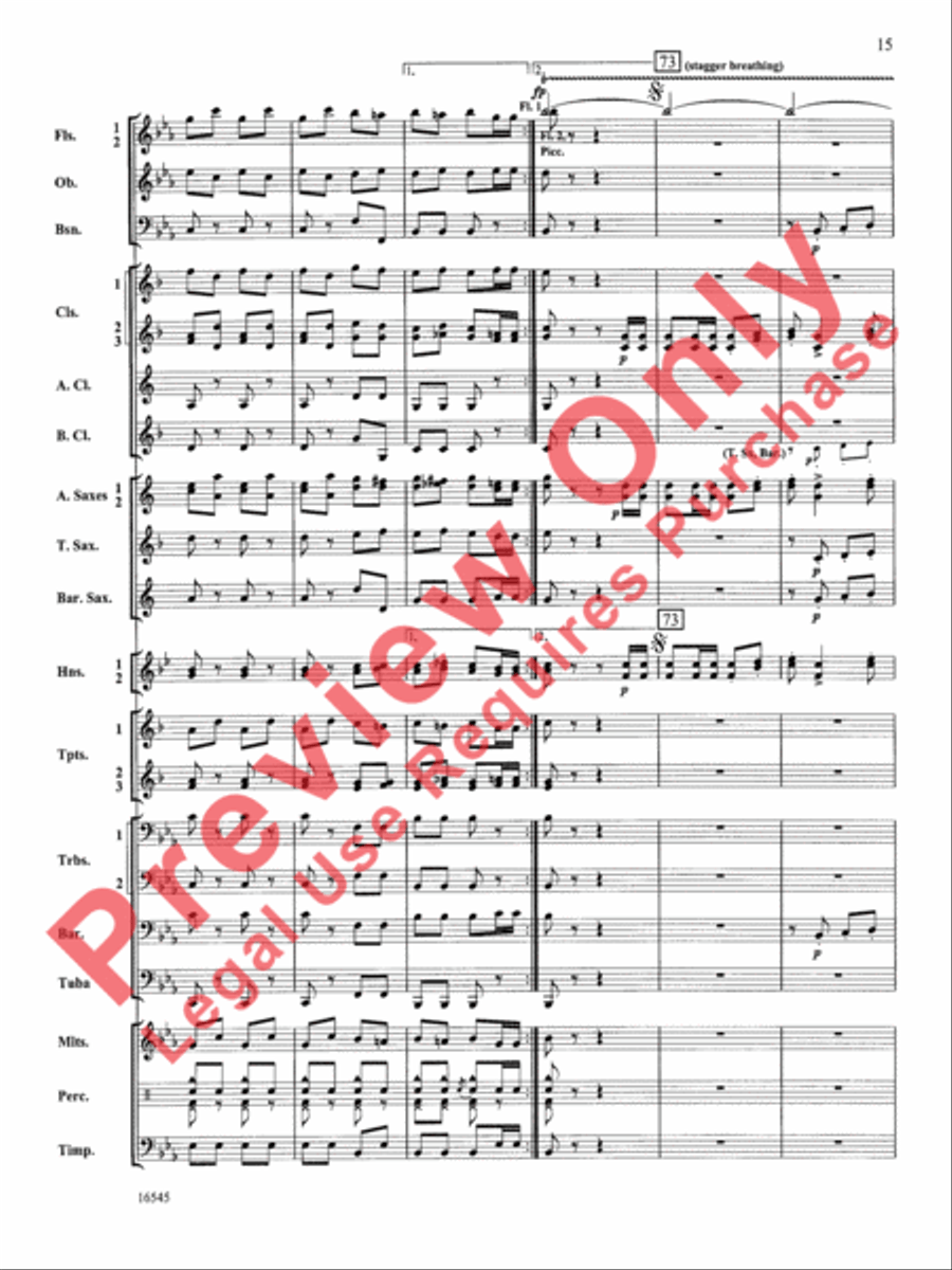 William Tell Overture Concert Band scores gallery preview page 16