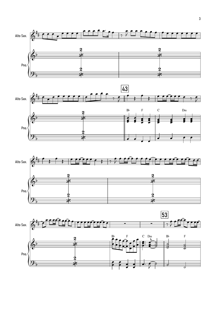 Anti-hero Anti-hero Alto Saxophone scores gallery preview page 3
