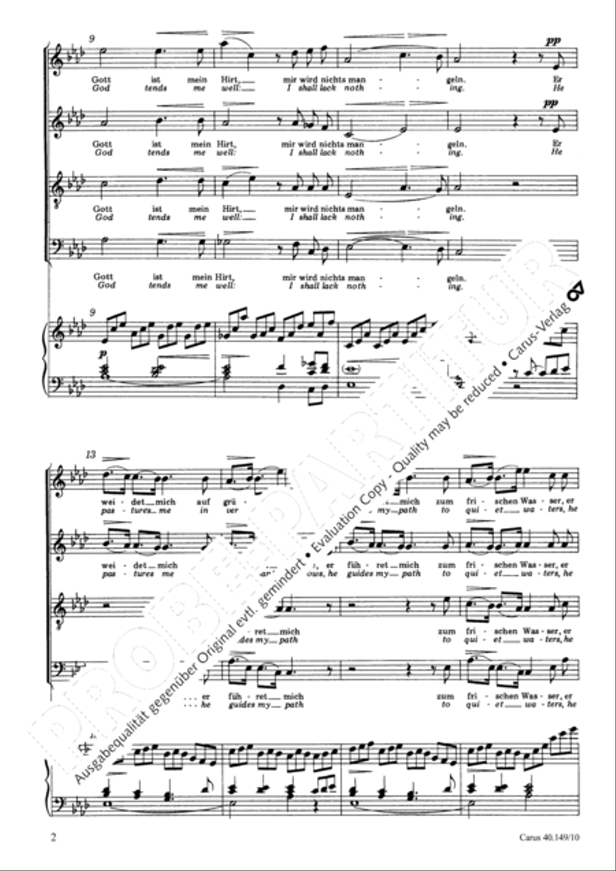 Psalm 23 4-Part scores gallery preview page 3