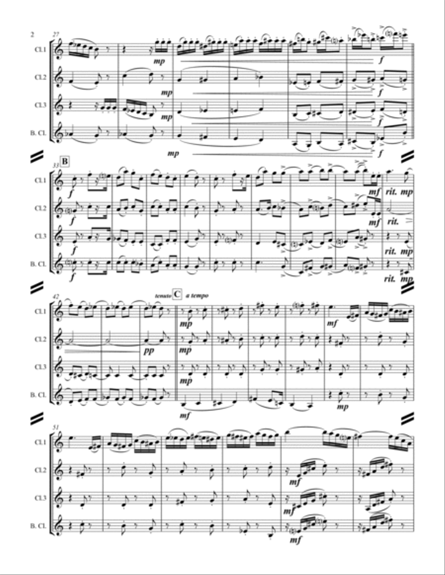 The Nutcracker Suite COMPLETE (for Clarinet Quartet) Clarinet Quartet scores gallery preview page 3