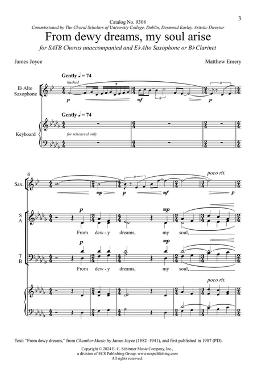 From dewy dreams, my soul arise 4-Part scores gallery preview page 3