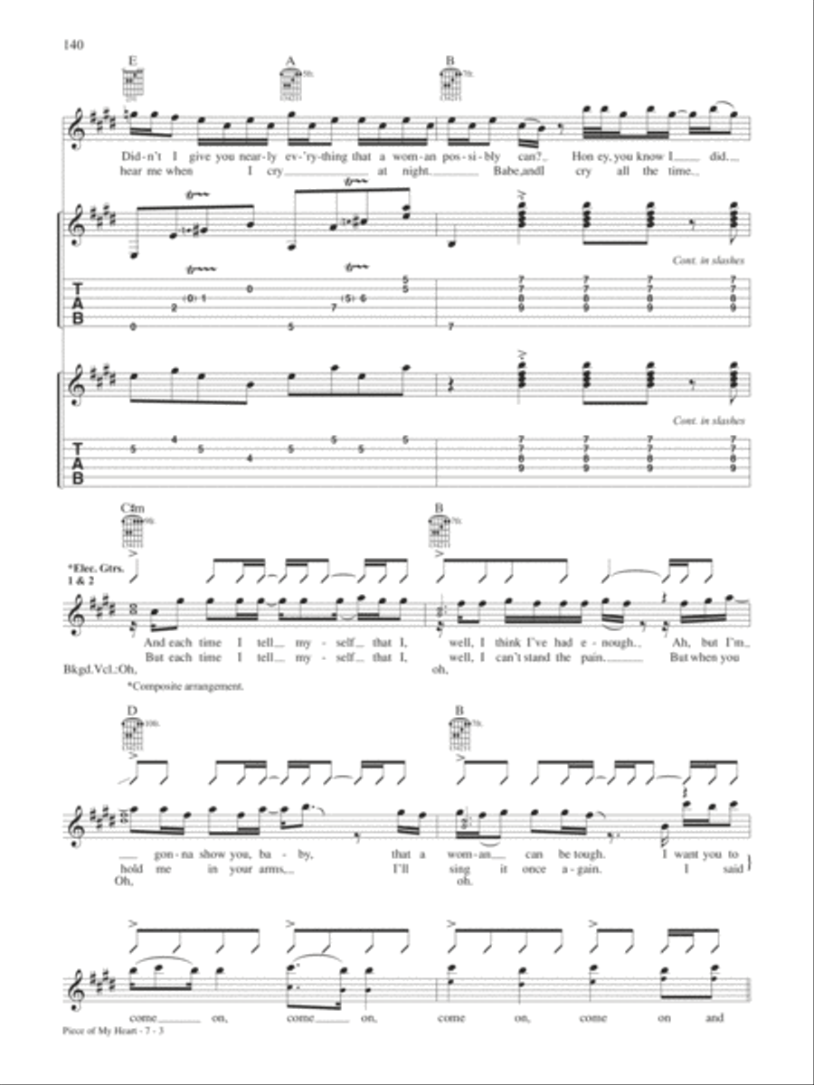 Piece Of My Heart Piece Of My Heart Guitar Tablature scores gallery preview page 3