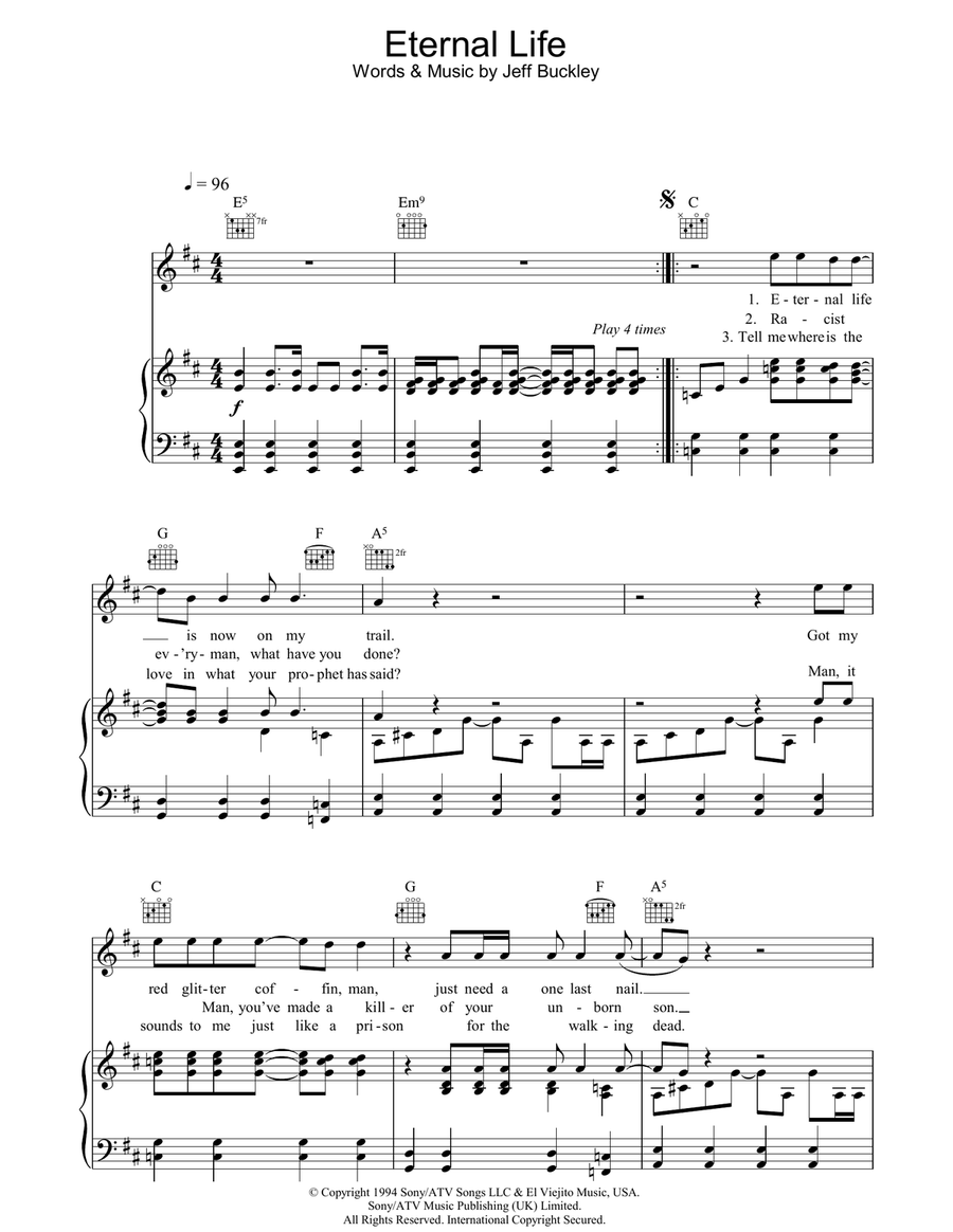 Eternal Life Eternal Life Acoustic Guitar scores gallery preview page 1