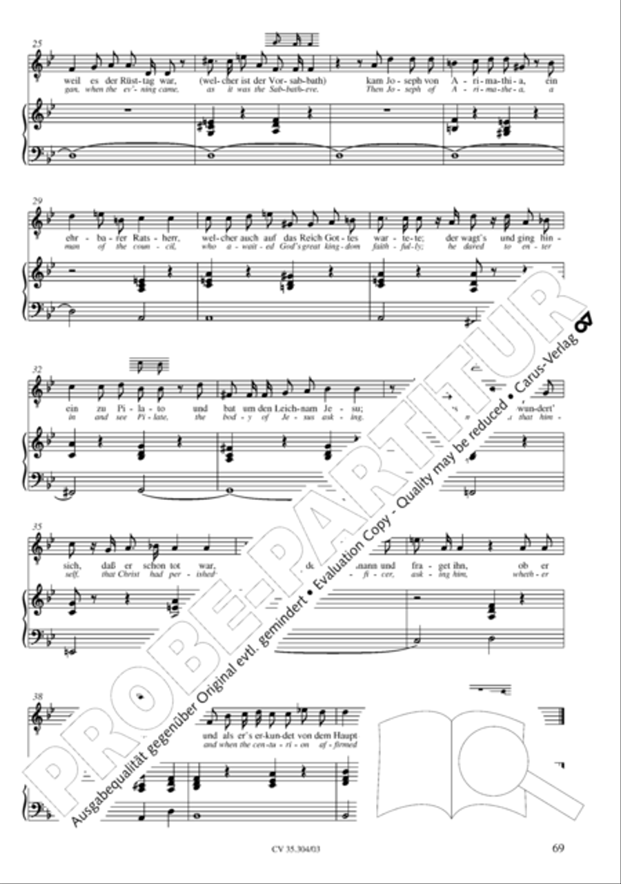 St. Mark Passion (Markus-Passion) 4-Part scores gallery preview page 70