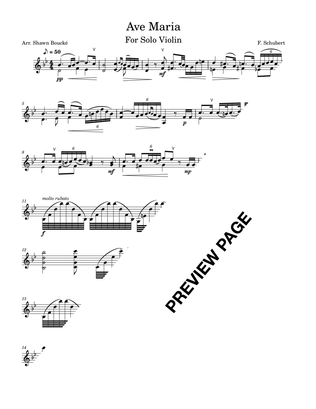 Ave Maria Advanced Variation for Solo Violin