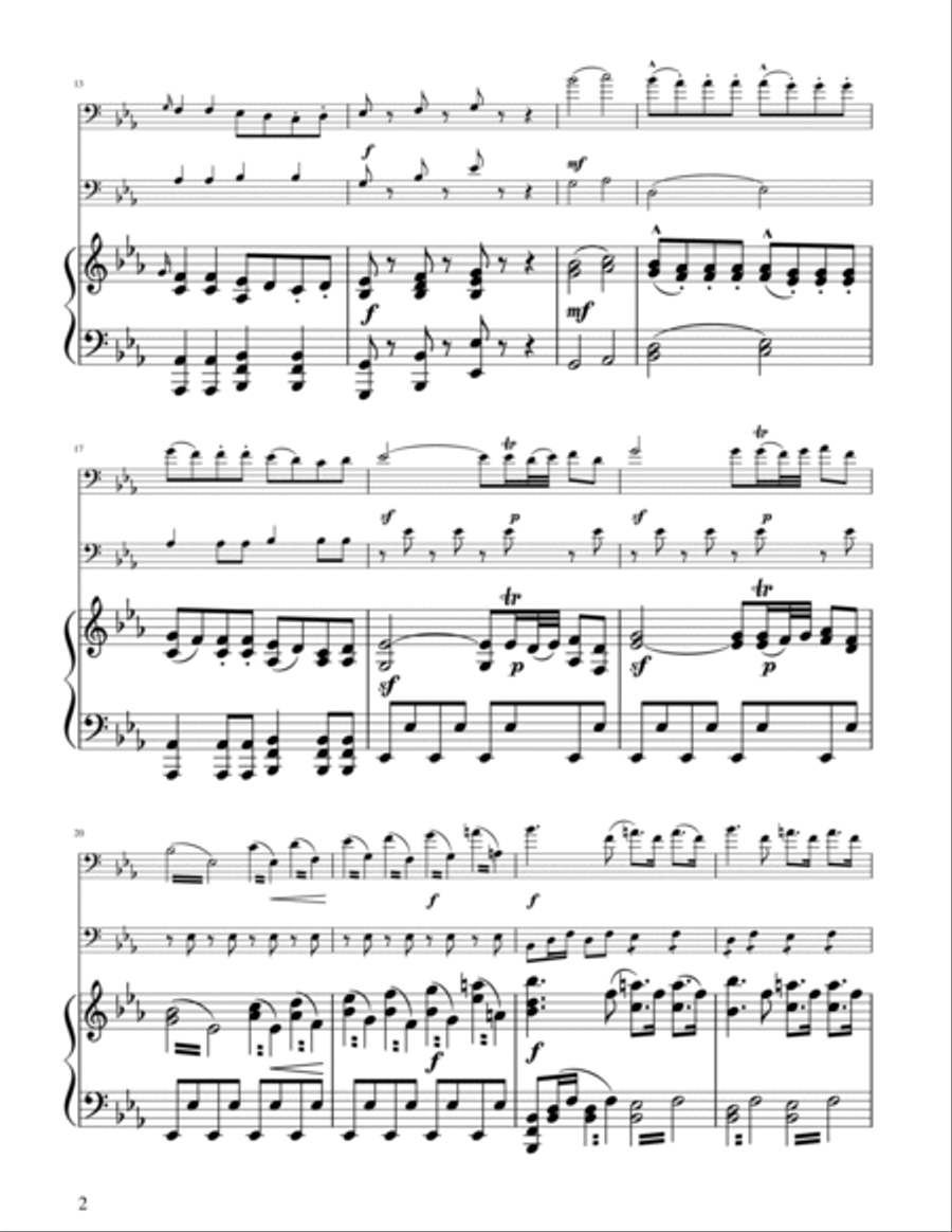 Mozart: Eine Kleine Nachtmusik (K.525) - Trombone Duet Trombone Duet scores gallery preview page 2