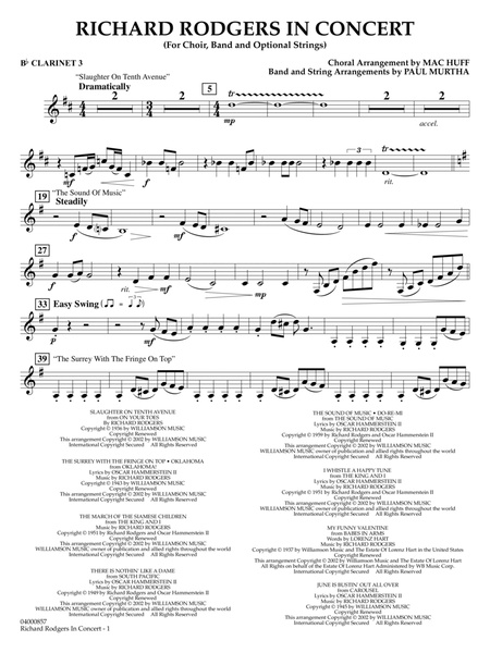 Richard Rodgers in Concert (Medley) (arr. Mac Huff, Paul Murtha) - Bb Clarinet 3