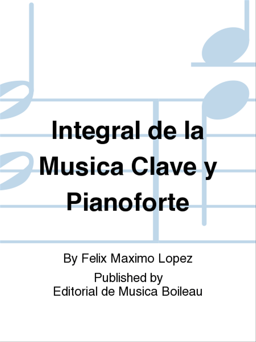 Integral de la Musica Clave y Pianoforte Piano scores gallery preview page 1