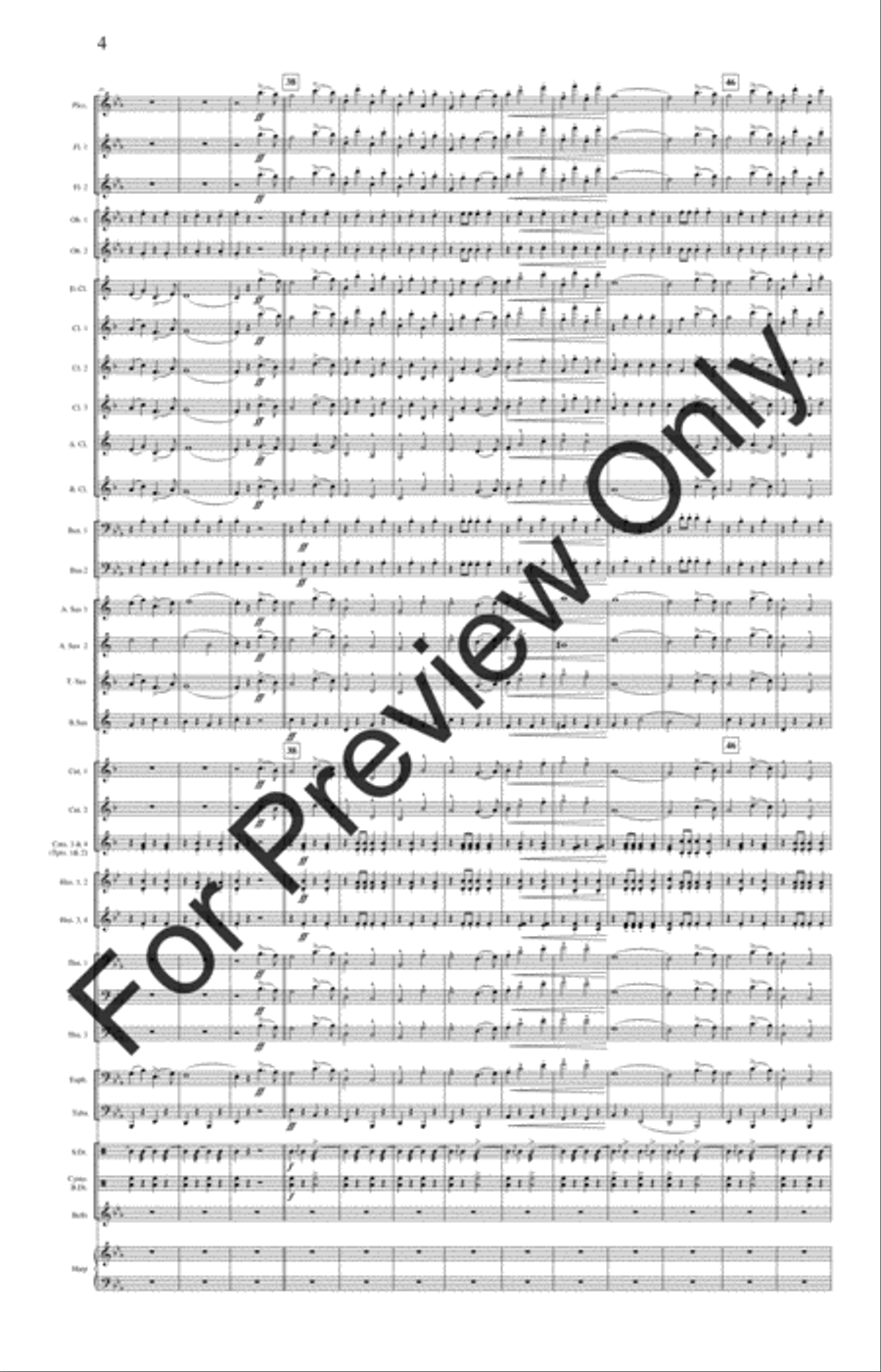 The Stars and Stripes Forever (Score) Concert Band scores gallery preview page 7