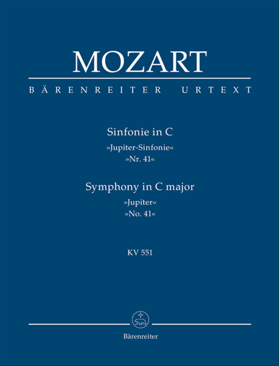 Symphony, No. 41 C major, KV 551 'Jupiter Symphony'