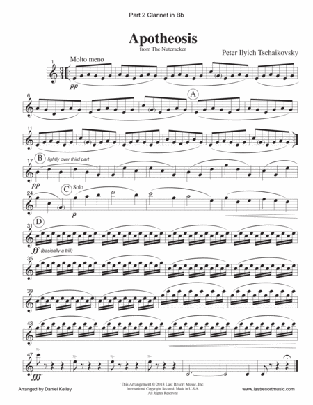 Apotheosis from the Nutcracker for Wind Quartet (Mixed Quartet, Double Reed Quartet, or Clarinet Qua