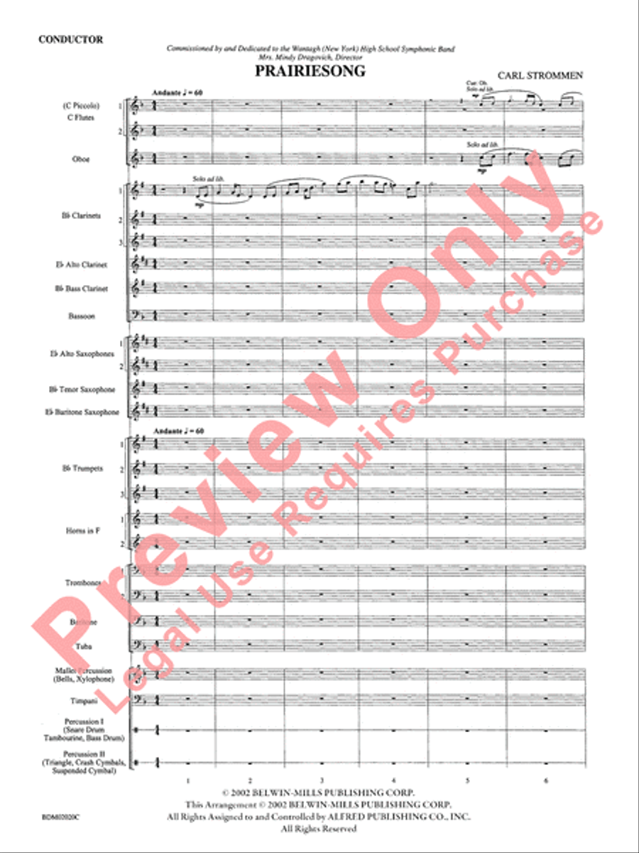 Prairiesong Concert Band scores gallery preview page 4