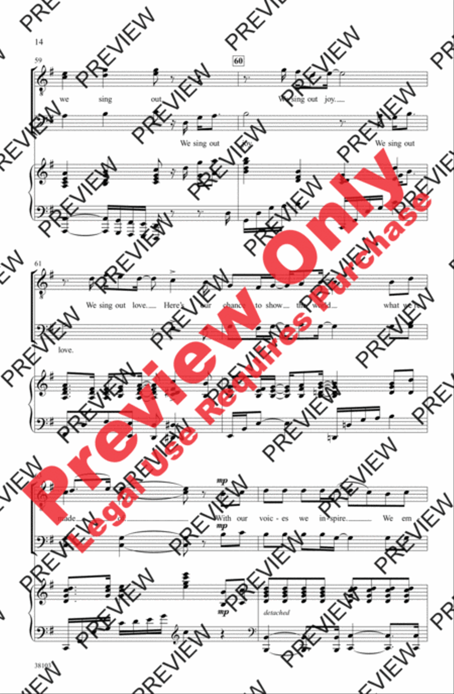 I Sing Out Men's Choir scores gallery preview page 14