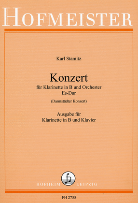 Konzert fur Klarinette und Orchester Es-Dur ("Darmstadter Konzert") / KlA