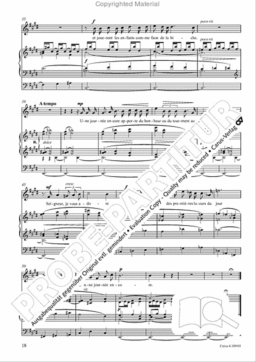 Shorter sacred works. Vol. 15 of the Vierne Complete Edition (Vierne: Kleinere Kirchenwerke. Bd. 15 der Vierne-Gesamtausgabe) Organ scores gallery preview page 19