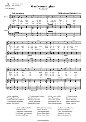 Gaudeamus igitur (Solo Song) (C Major)