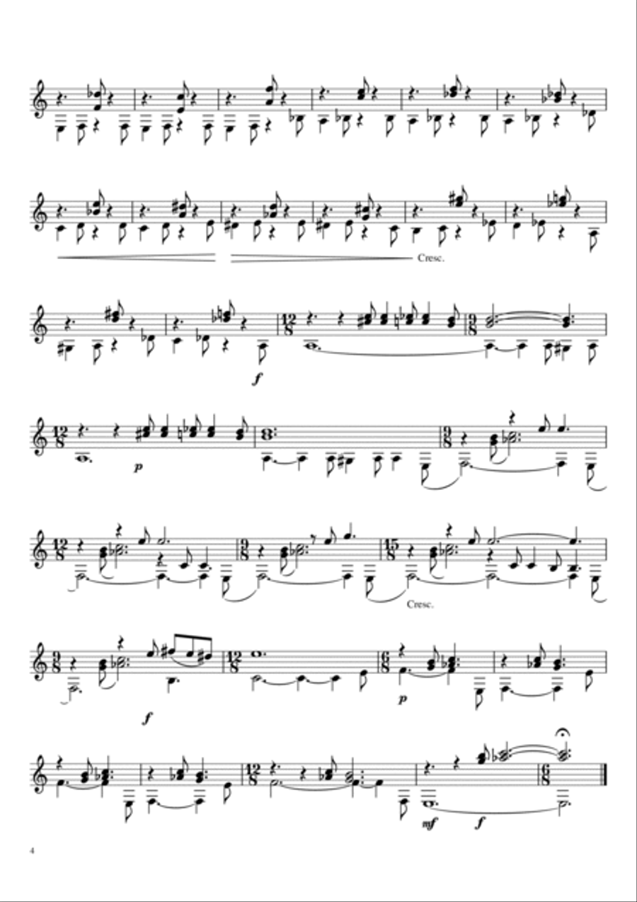 4 Bagatelas Guitar Solo scores gallery preview page 4