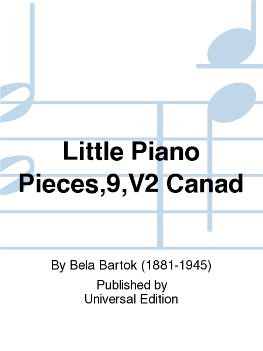 Little Piano Pieces,9,V2 Canad Piano scores gallery preview page 1