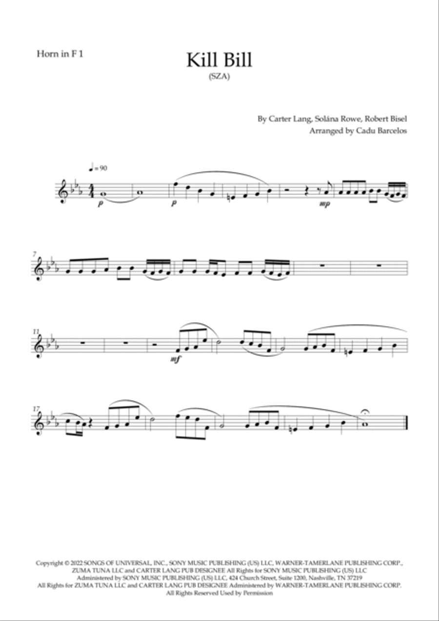 Kill Bill Brass Duet scores gallery preview page 2