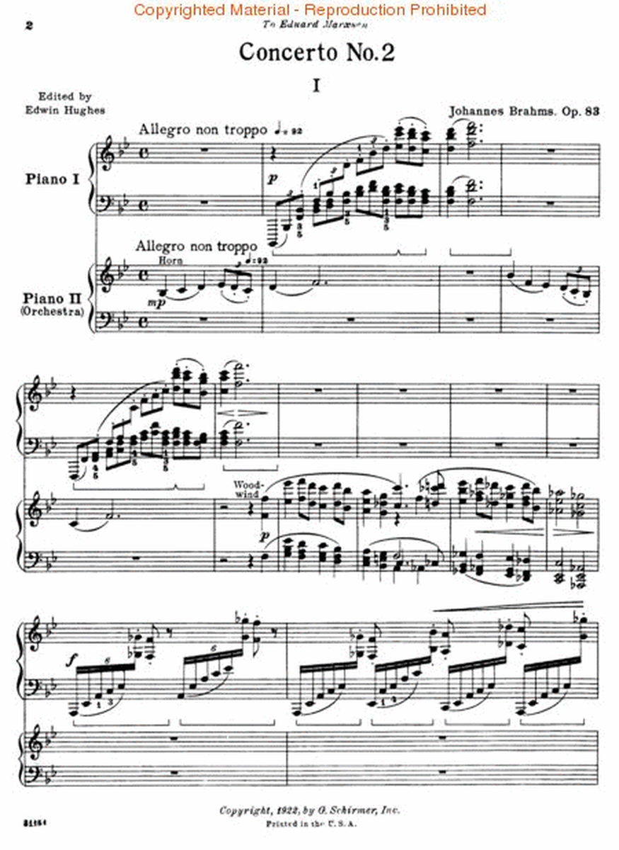 Concerto No. 2 in Bb, Op. 83