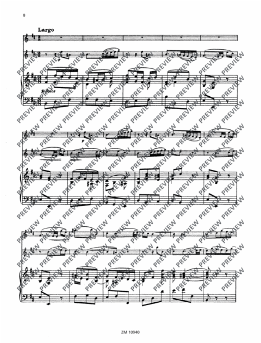 Sonata D major Sonata D major Flute Duet scores gallery preview page 9