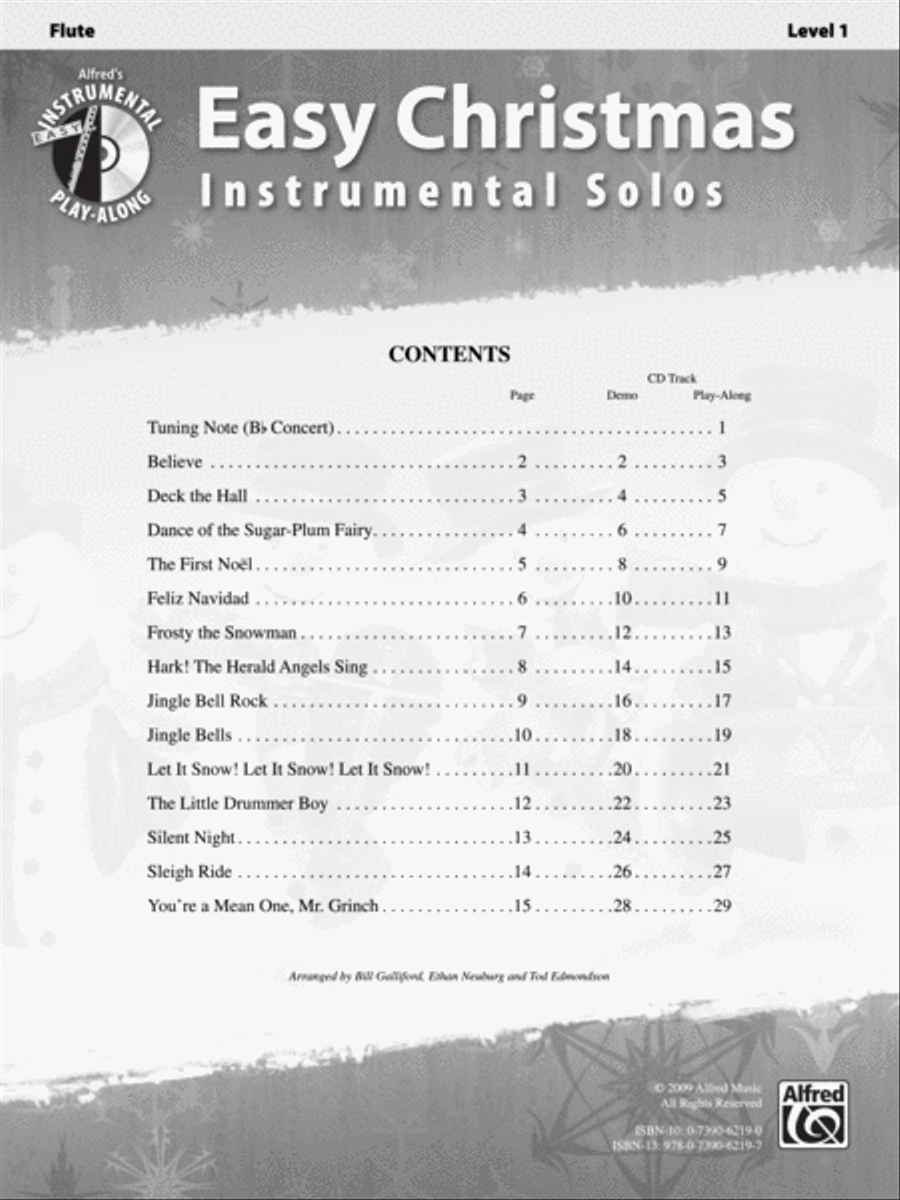 Easy Christmas Instrumental Solos, Level 1 Flute Solo scores gallery preview page 2