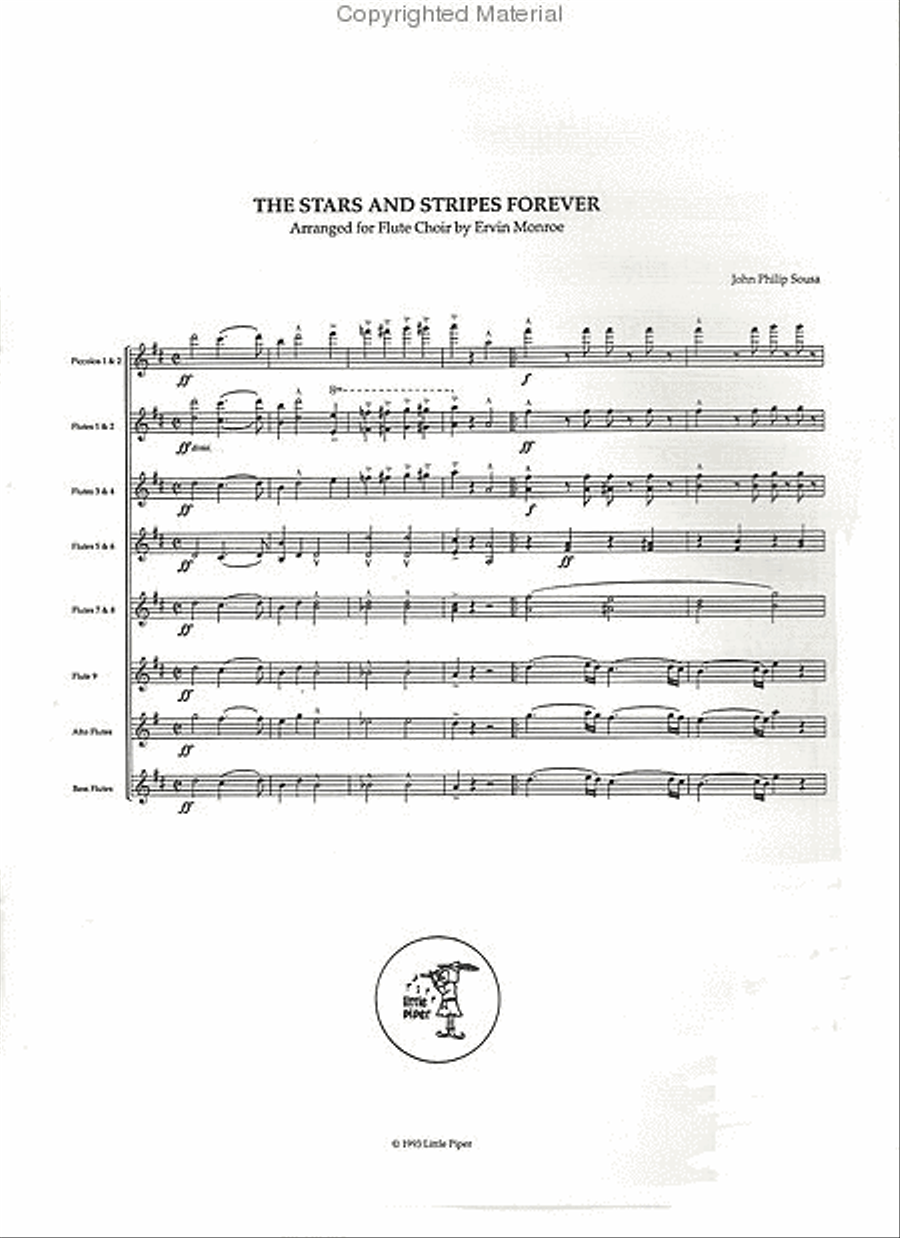The Stars and Stripes Forever Flute Choir scores gallery preview page 2