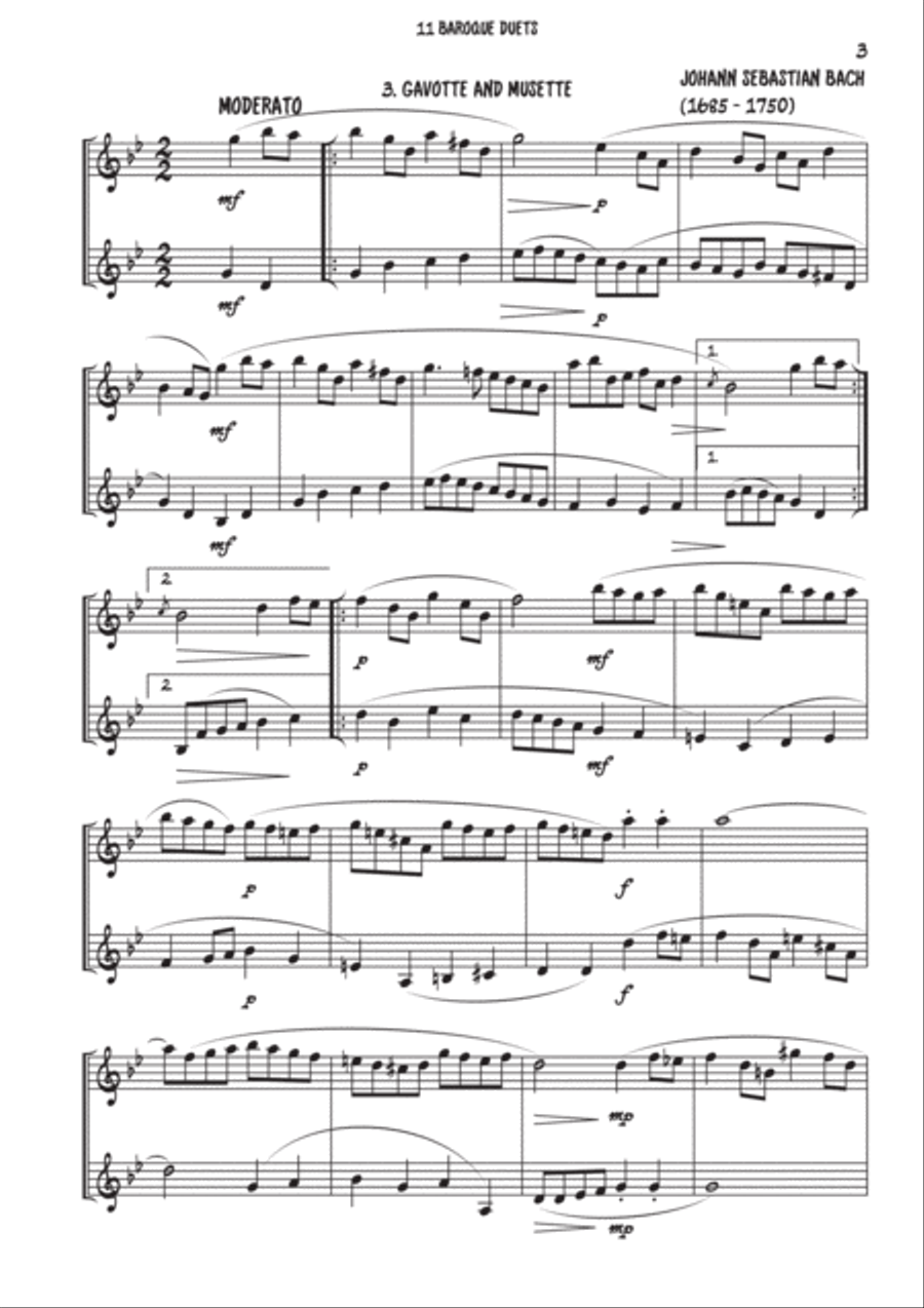 11 Baroque Trumpet duets Trumpet Duet scores gallery preview page 4