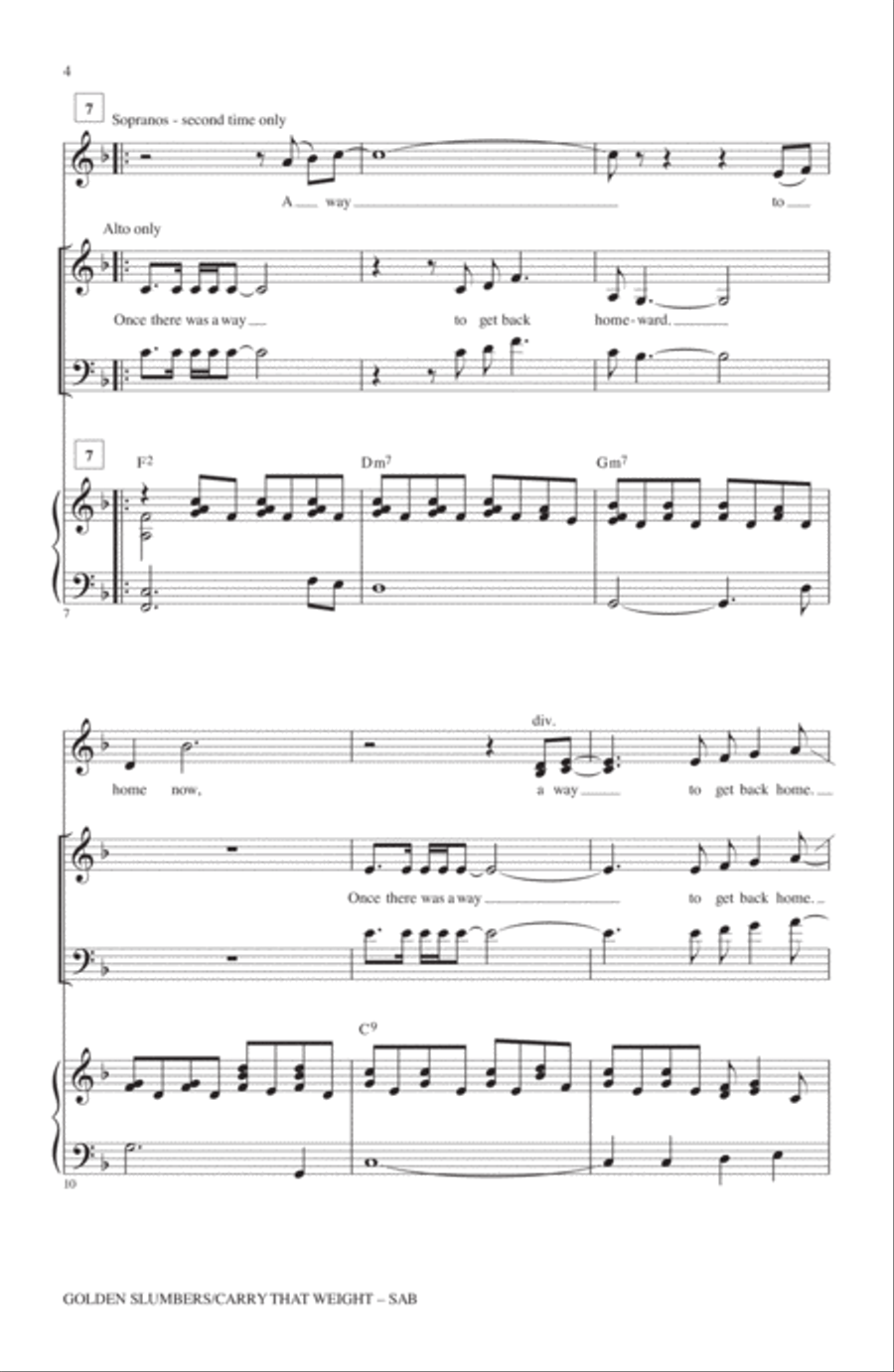 Golden Slumbers/Carry That Weight 3-Part scores gallery preview page 2