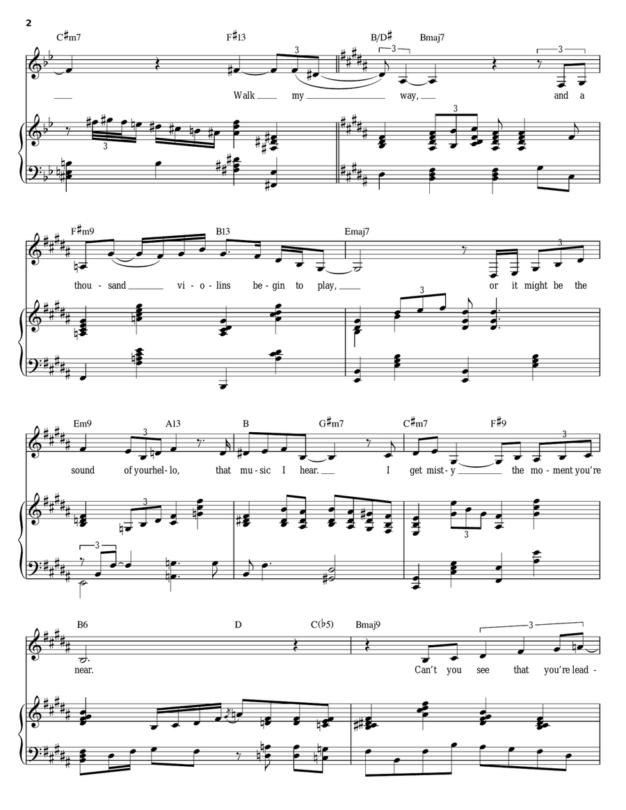 Misty Piano, Vocal scores gallery preview page 2