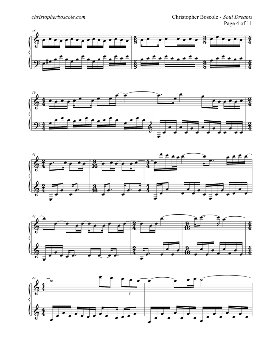 Soul Dreams Piano Solo by Christopher Boscole Piano Solo scores gallery preview page 4