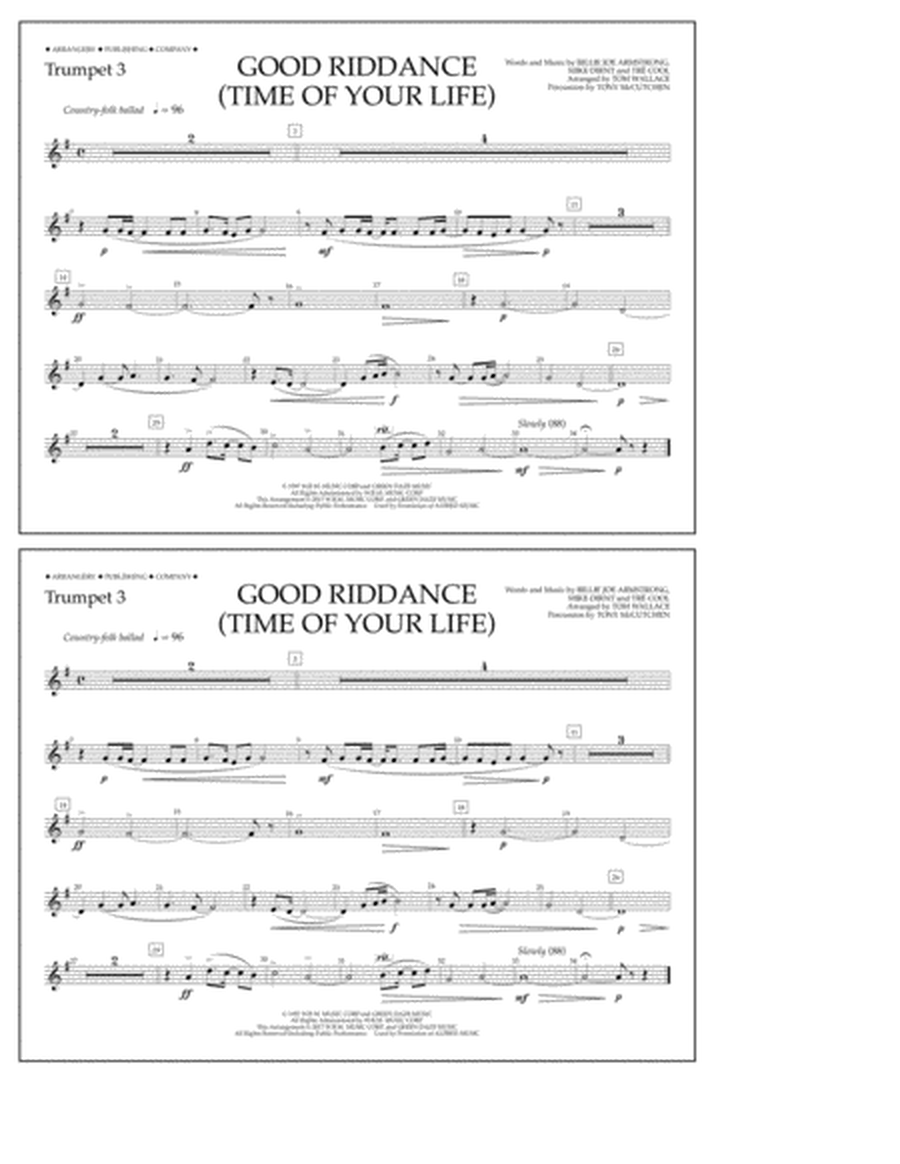 Good Riddance (Time of Your Life) - Trumpet 3