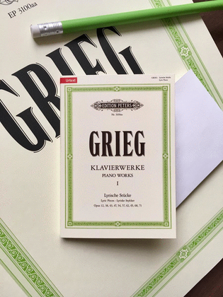 Book cover for Grieg Piano Works, Sticky Notes