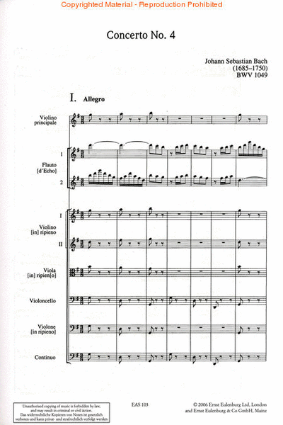 Brandenburg Concertos 4-6 BWV 1049/1050/1051 image number null