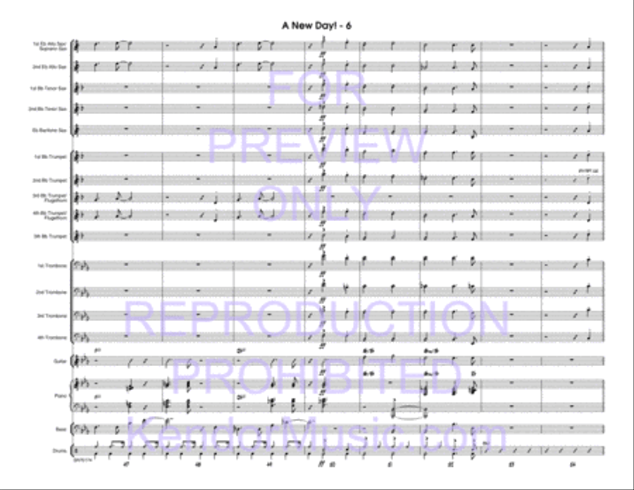 New Day!, A (Full Score) Jazz Ensemble scores gallery preview page 7