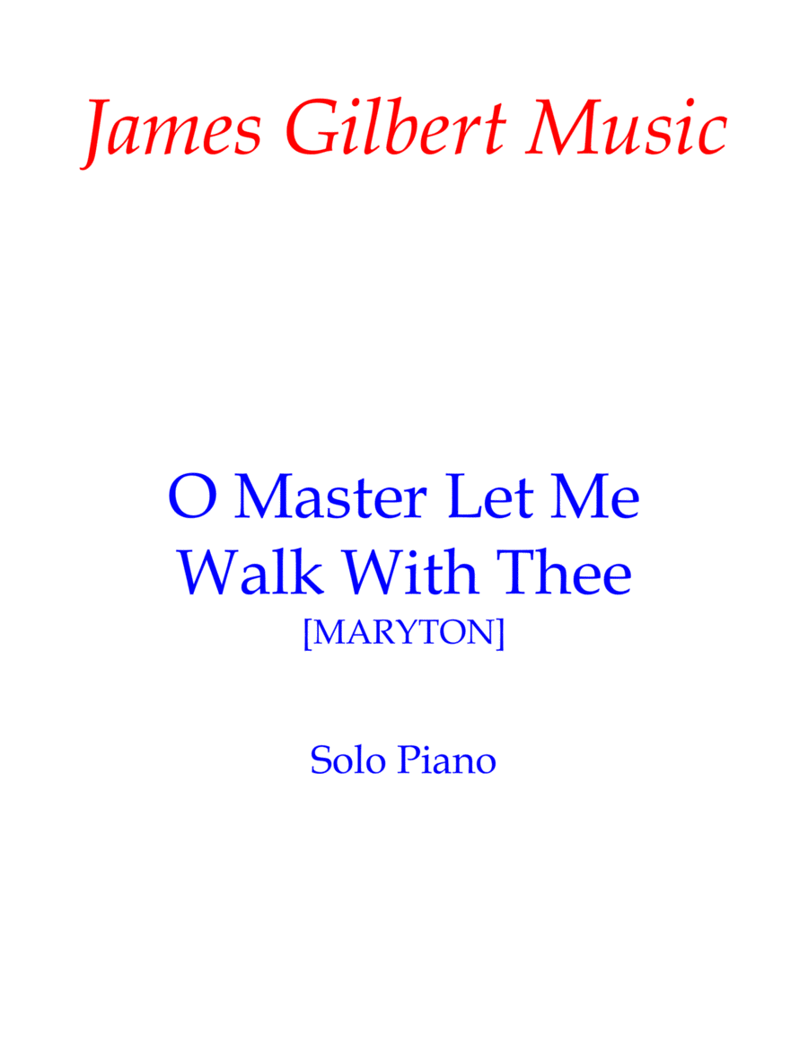 O Master Let Me Walk With Thee Piano Solo scores gallery preview page 1