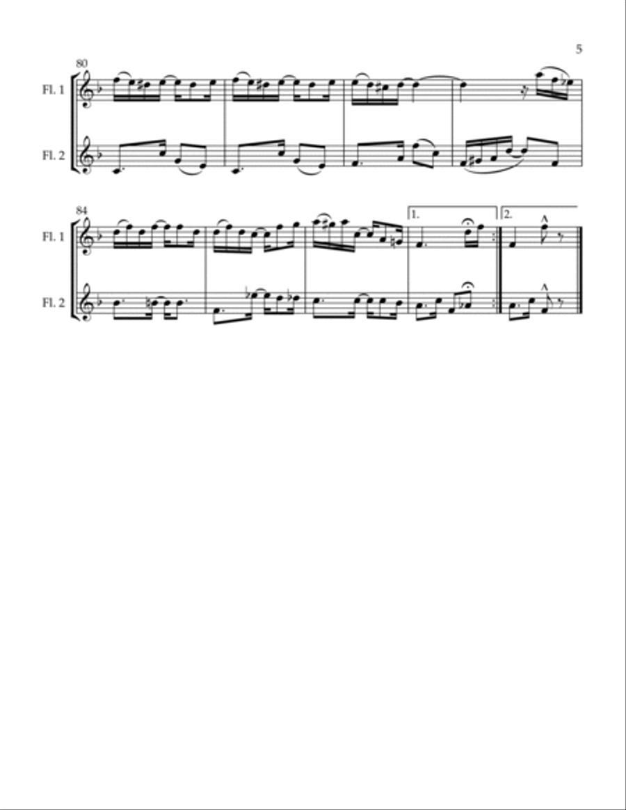 Solace: A Mexican Serenade Flute Duet scores gallery preview page 5
