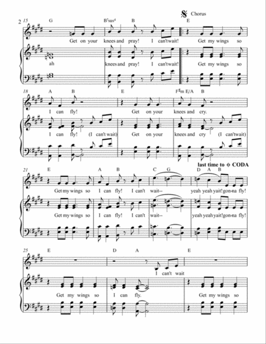 Get My Wings So I Can Fly Voice scores gallery preview page 2